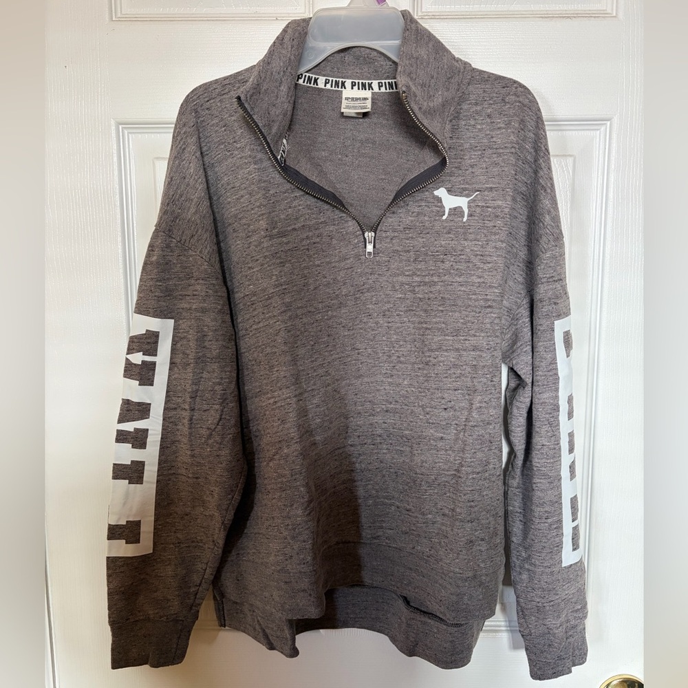 PINK quarterzip sweatshirt